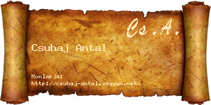 Csuhaj Antal névjegykártya