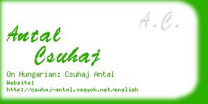 antal csuhaj business card
